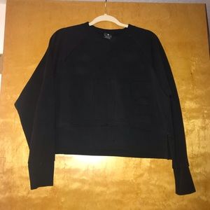 Black Nike Sweatshirt Crop Top